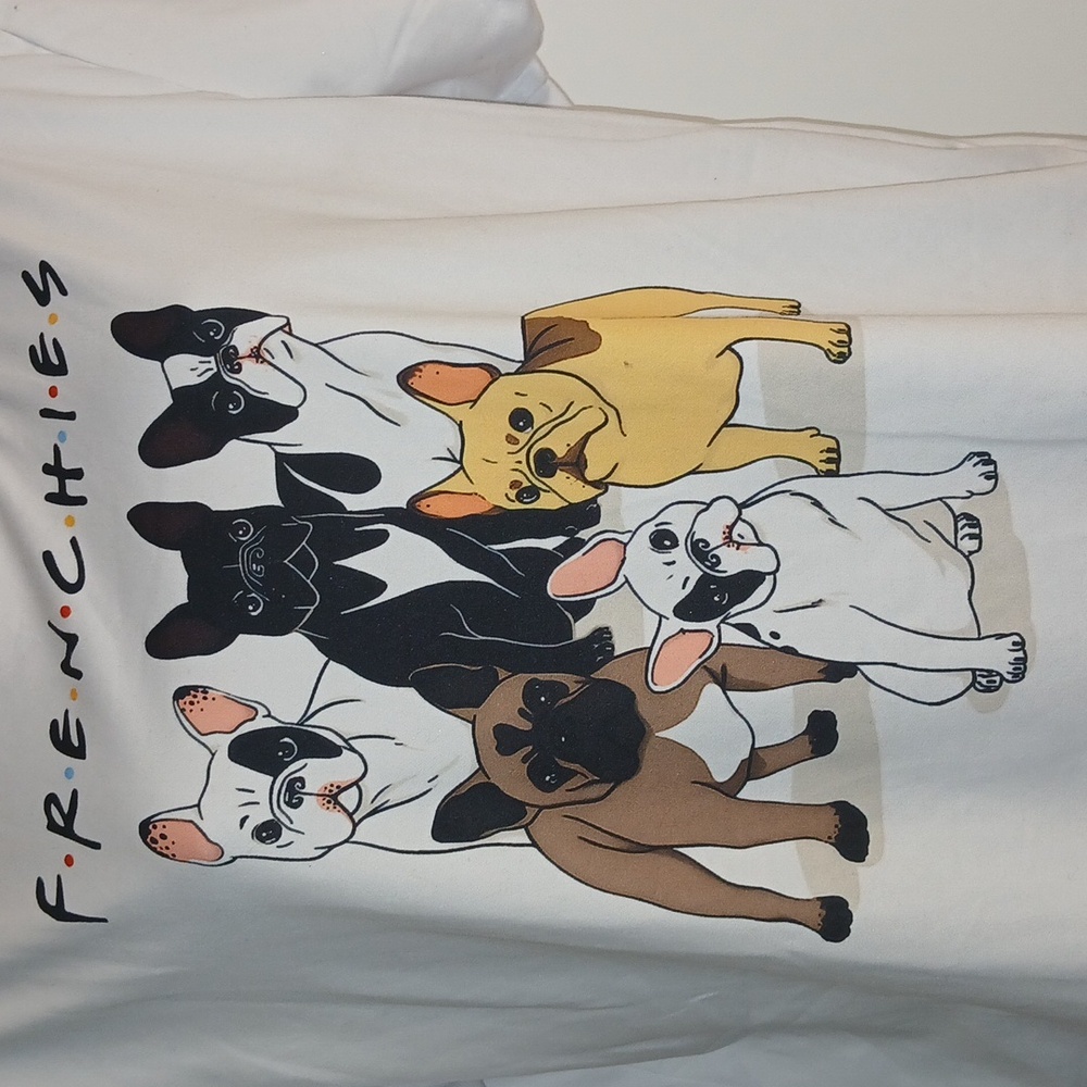 Frenchies Dog Graphic T Shirt Women  Size XXL White NIP - Picture 5 of 7